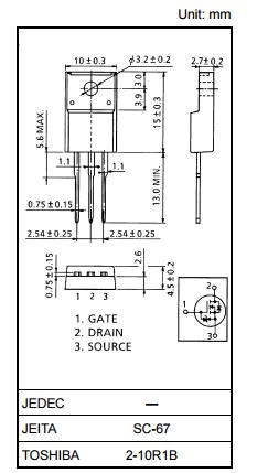 2SK2996 3 Pin Transistor N Channel MOS FET NPN Silicon Transistor