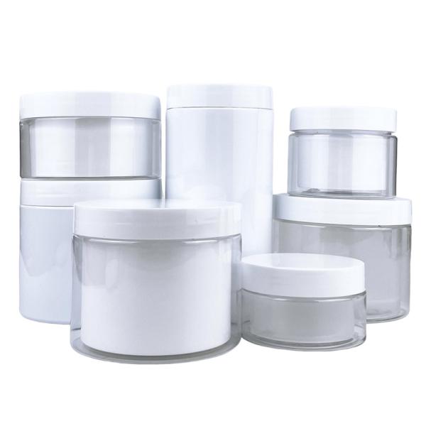 200ML 250ML Round Empty Plastic Cream Jar Cylinder PET Bottle With Screw
