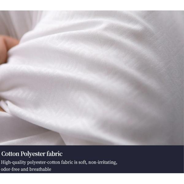 JOURM Hilton Hotel White Microfiber 100% Cotton Unpick and Wash Sleeping Pillow for Bed