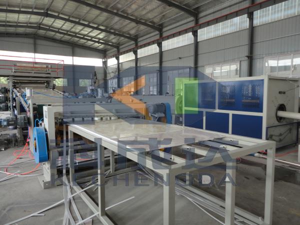 PVC Marble Board Extrusion Machine / PVC Plastic Artificial Stone Profile Production