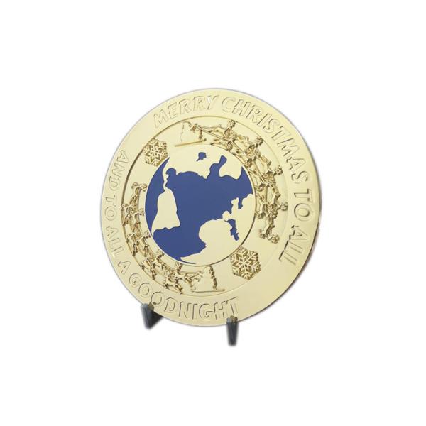 Round Christmas Metal Crafts Zinc Alloy Diecast Santa Claus Belt Buckle For 4 Inch Belt