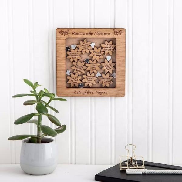 Personalised Mothers Day Gift from Daughter Unique gift for Mum Things wooden  Frame from Children