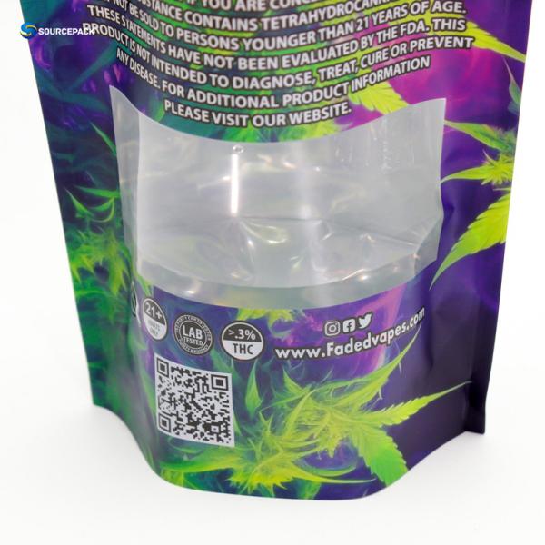 Pantone Custom marijuana packaging bag With Strong Management And Certified Child Resistant Design