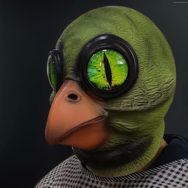 Latex Material Fantasy Mask for Role-Playing and Theatrical Use in One Size Fits Most Design