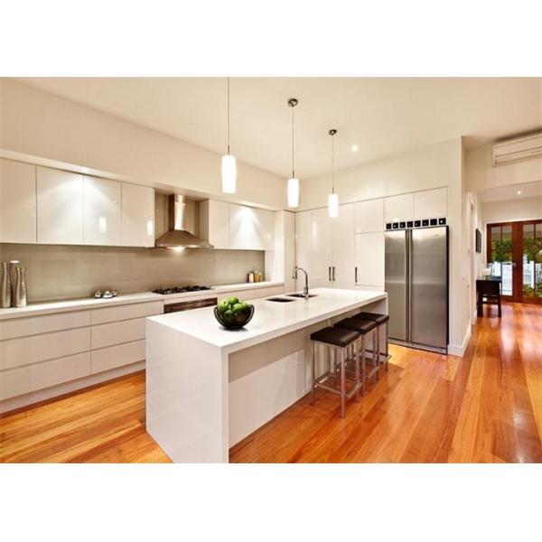 L / U Shaped MDF Wood Veneer Kitchen Cabinets Moisture Proof Board Home Project