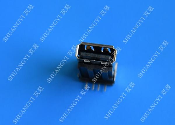 4 Pin AF Type USB Charging Connector , Right Angle Female SMT USB 2.0 Connector