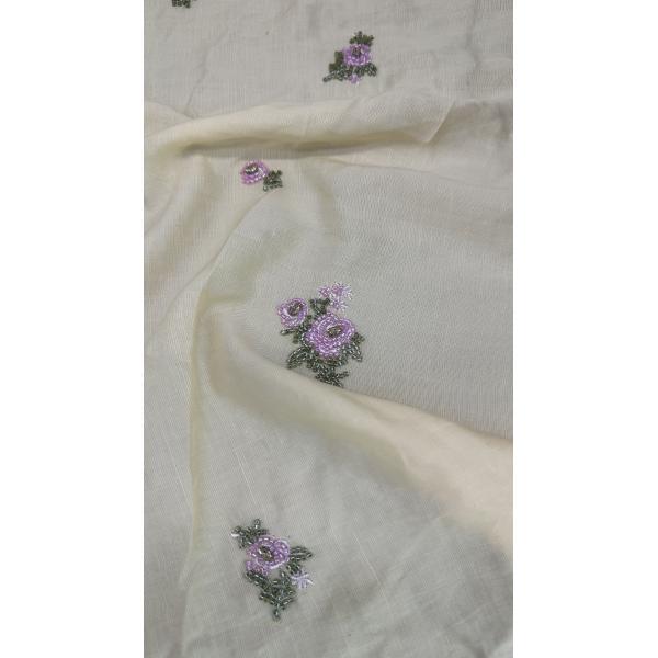 Beaded Floral Lace Fabric Embroidered Lace Mesh Breathe Fabric Occasion Dressing Birthday Fabric