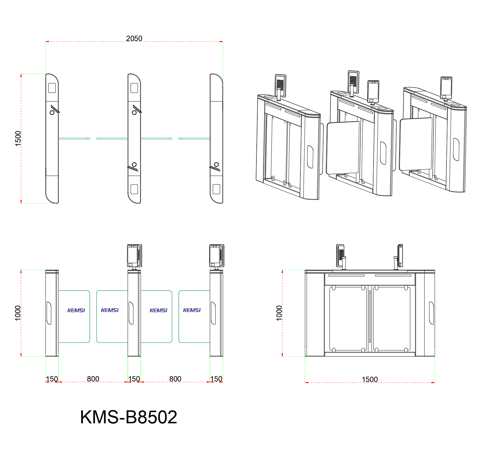 Swing Gate  Turnstile For Office Building Entrance Attendance Management System