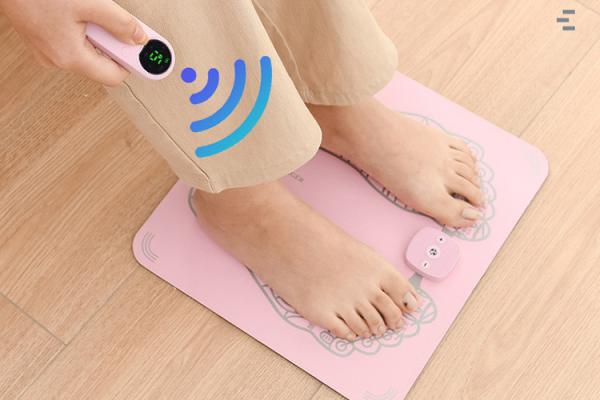China wireless ems foot massager USB charge massage with detachable control unit