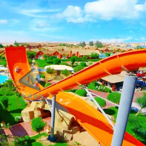 Straight Water Speed Slide 10-12mm Fiberglass Thickness More Than 8m Height Anti Ultraviolet