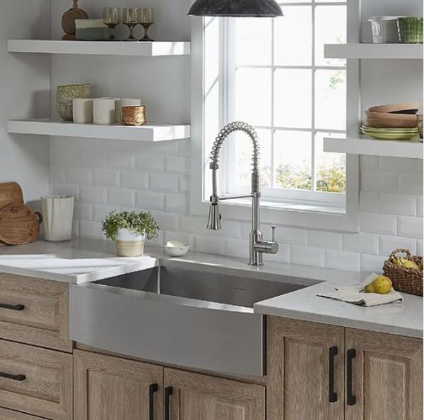 Modern Design Silver Apron Stainless Steel Kitchen Sink CUPC Certificate