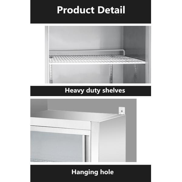 180W Stainless Steel Kitchen Fridge Freezer 140L Anticorrosive Wall Mounted