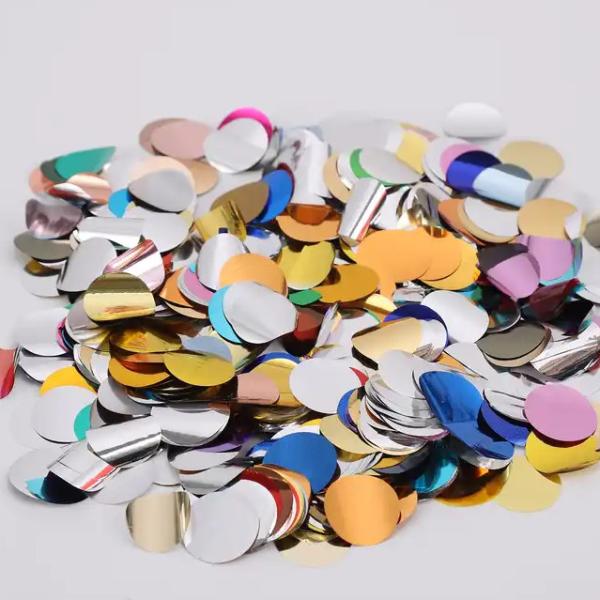 Round Aluminum Foil Flame Retardant Paper Confetti Cannon Metal Boom Manual Party Popper