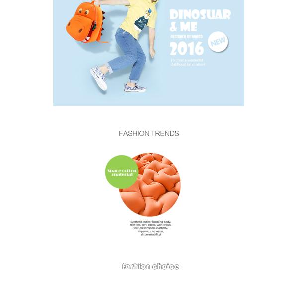 Softback green Baby Toddler Backpack Lovely Hippo Shape 31*27*11.5cm