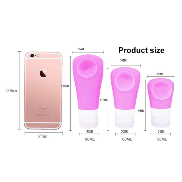 Красочный портативный Refill силикона 60ML разливает по бутылкам с высасывателем