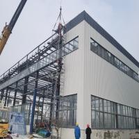 Anti Rust Fluorocarbon Coating Sandwich Panel Prefab Steel Structure Workshop Shed