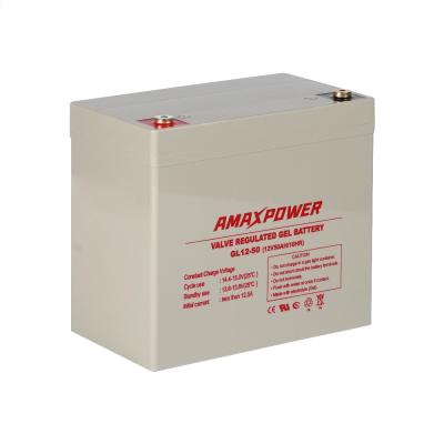 Amaxpower AGM 12V 50ah 55ah Sla VRLA Gel Battery For UPS Power Solar System