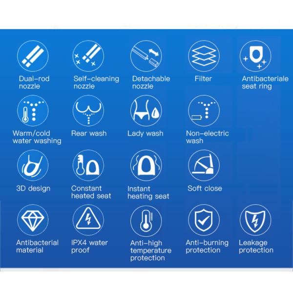 European Standard Easy Clean Electric Bidet Toilet Seat