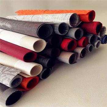 Solid Color 1.6 Meter Width PVC Mesh Fabric For Placemats , Tablerunners