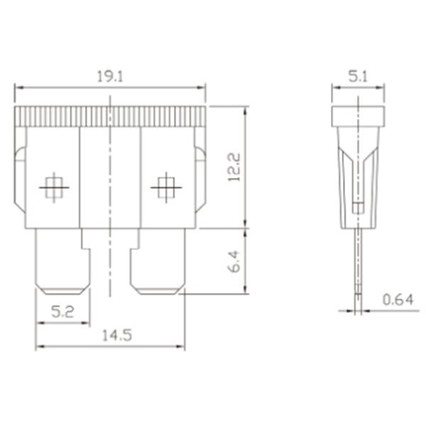 Средние автомобильные взрыватели лезвия, 1A к автоматическим взрывателям лезвия 50A