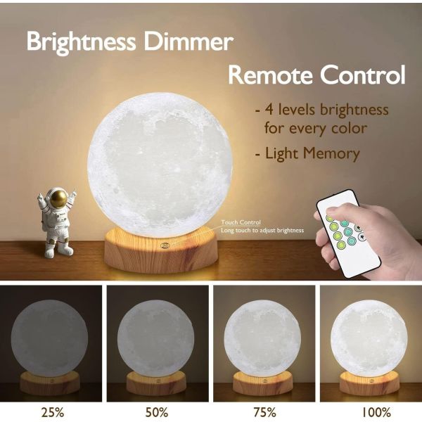 24W Dimmable Moon Sad Lamp with 10000LUX Light Therapy for Home and Office