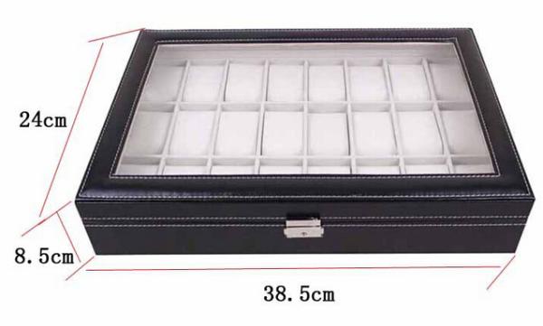 Watch box spot supply 24 grids watch box PU watch displaying box gift box jewelry box