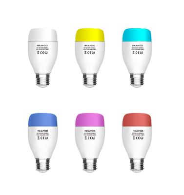 E27 7W Music Activated Wifi Dimmable RGB Light Bulbs With Time Scheduling