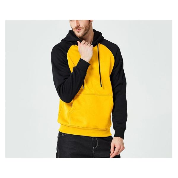 Fashion 100% Cotton Block Mens Oversized Pullover Hoodie For Autumn Season