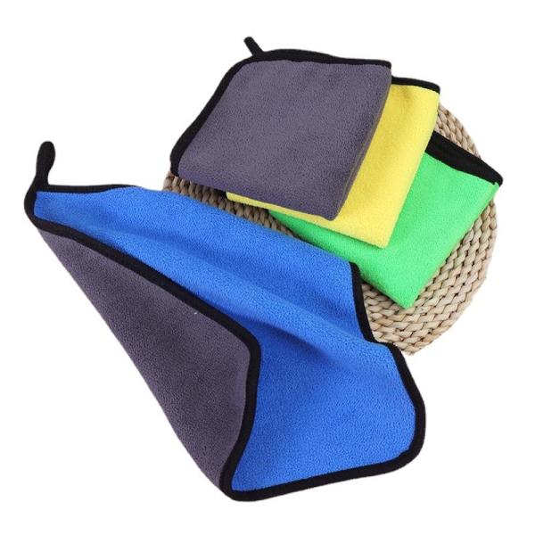 Автомобильное полотенце для стирки Коралловый бархатный чистящий абсорбентный ткань микроволокно Автомобильное полотенце на заказ 30 * 30 см