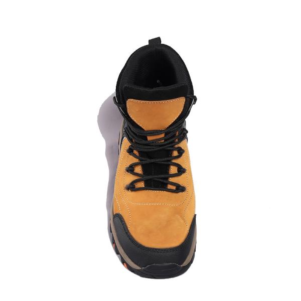 Fleece Lining Winter Warm Work Boots Nubuck Cow Leather Anti Slip Steel Toe Steel Plate Waterproof