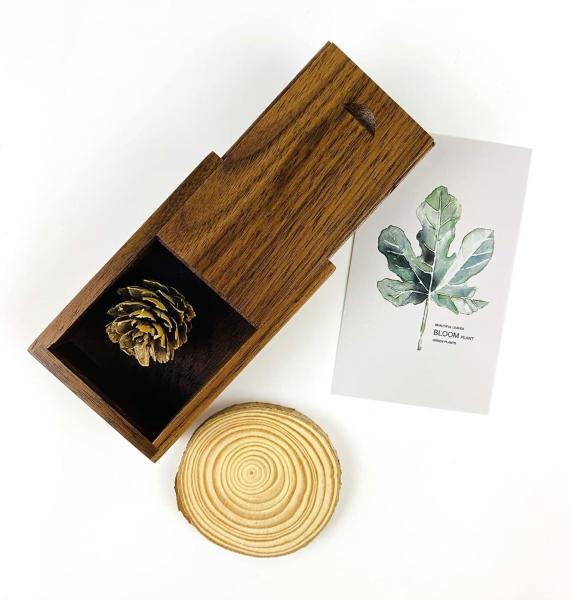 Boîte cadeau en bois avec plafond coulissant, adaptée aux amis/partenaires/clients