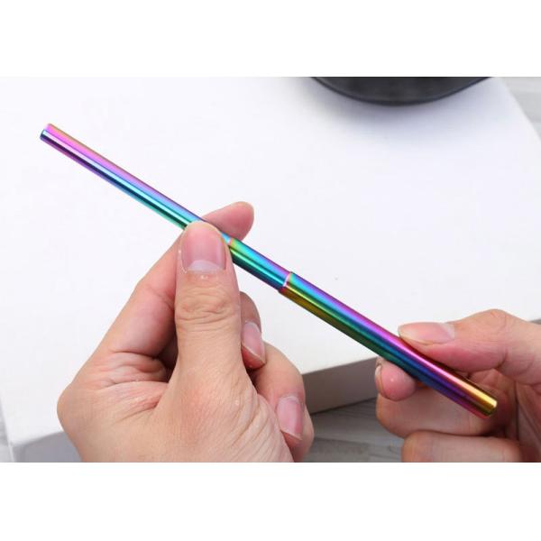 Durable Kitchen Household Items Telescopic Stainless Steel Straws Three Section