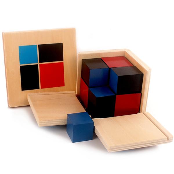 Montessori Arithmetic Algebraic Binomial Cube Trinomial Cube Wooden Toys