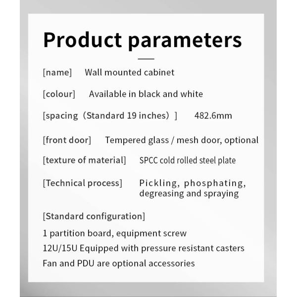 Wall Mount Server Network Rack Cabinet 600*600*500mm with Full Accessories 19
