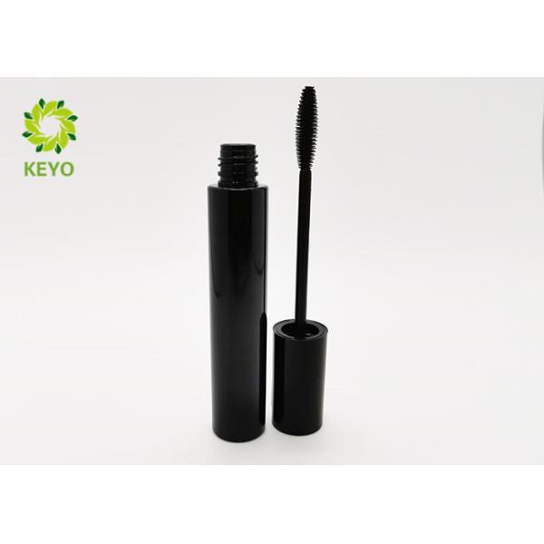 Black Aluminum Mascara Containers Cylinder Shape For Cosmetic Packaging