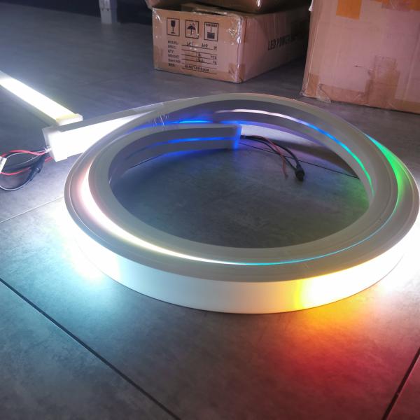 50mm largura smd5050 rgb e rgbw led neon flex corda de iluminação 24v Led neon flex linear luzes Para decoração exterior