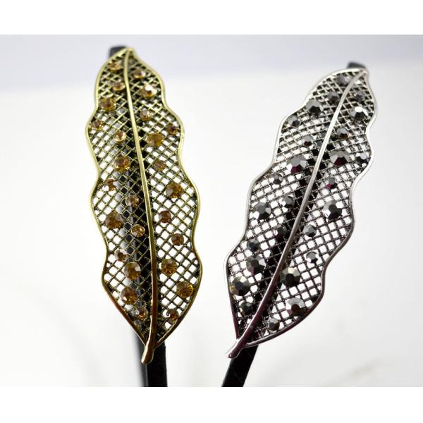 Leaves retro diamond hair hoop headband headdress upscale wild