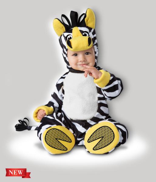 White Black Yellow Infant Baby Costumes Zany Zebra 6079 for Party