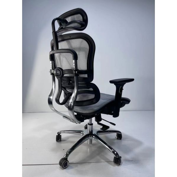 Aluminium Full Mesh Ergonomic Office Chair Revolving For Boss
