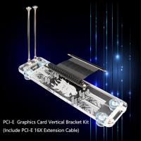 PCI carte graphique 16X Kickstand d'E 3,0 vertical avec la lumière et l'extension Cabl de RVB LED de PCI-E