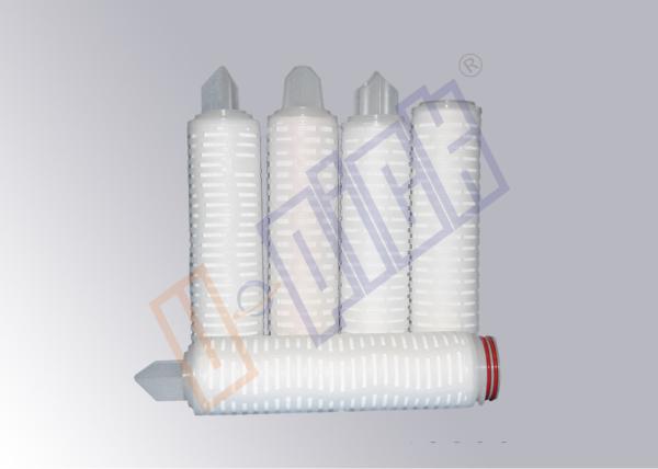 10 Inch Pleated Filter Cartridge / 0.2 Micron Water Filter For Water Treatment