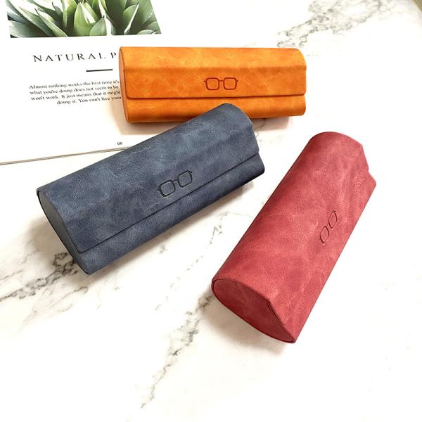 Fashionable Handmade PU Eyeglasses Case Packaging Box For adults sunglasses case
