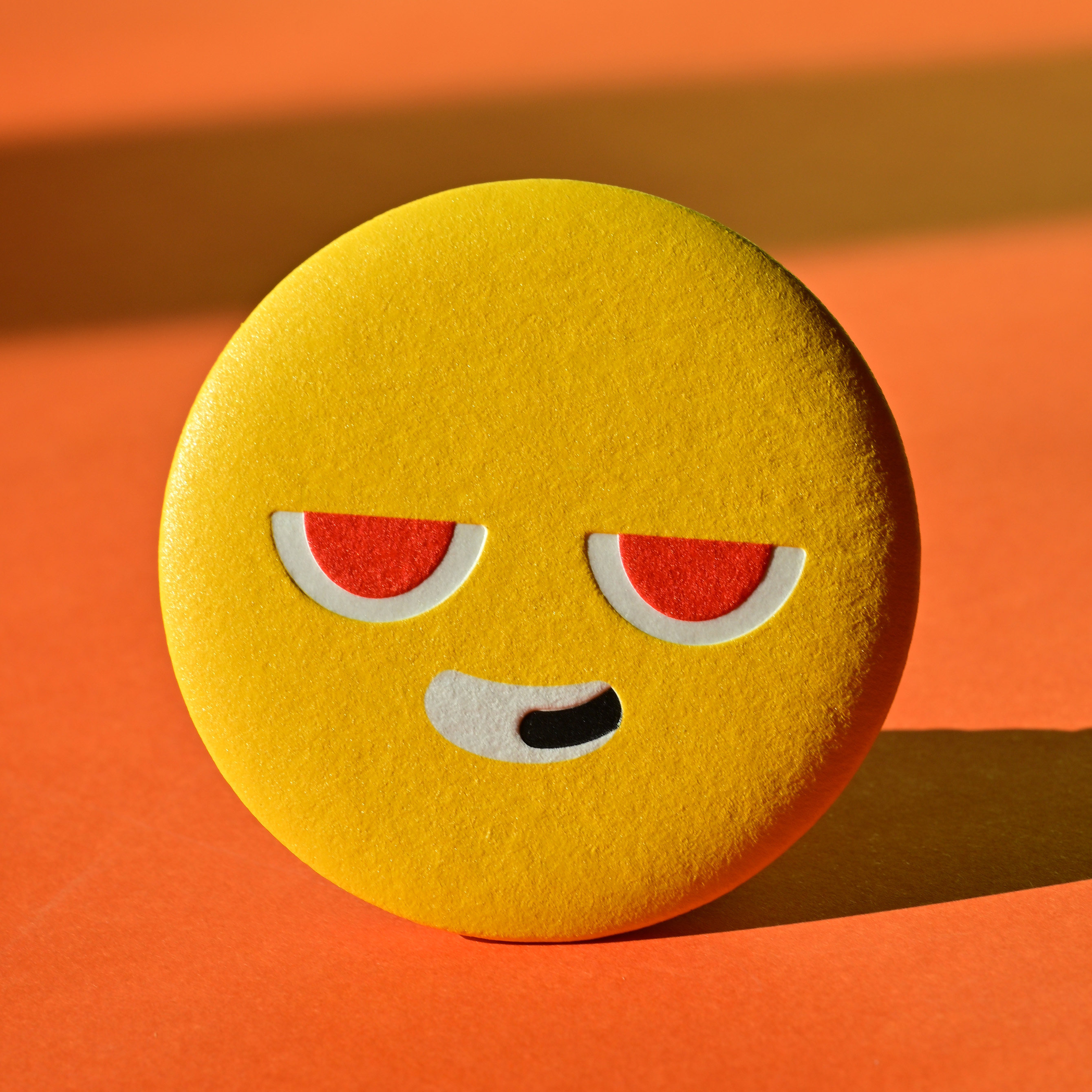 Embossed Cotton Paper Emoji Badges With Relief For Novelty Stationery