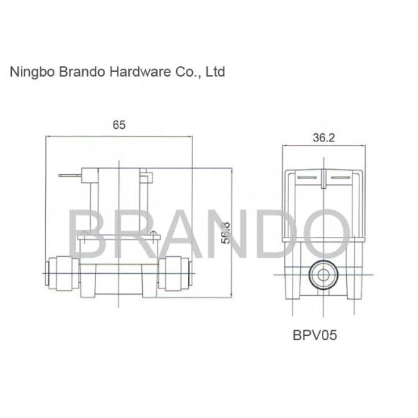 Delrin Food Grade Water Dispenser Solenoid Valve with Fast Fitting Type Port