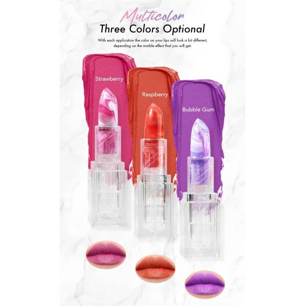 Sleek Vegan Natural Lipstick Smooth Colorful Marbling Water Resistant Lipstick