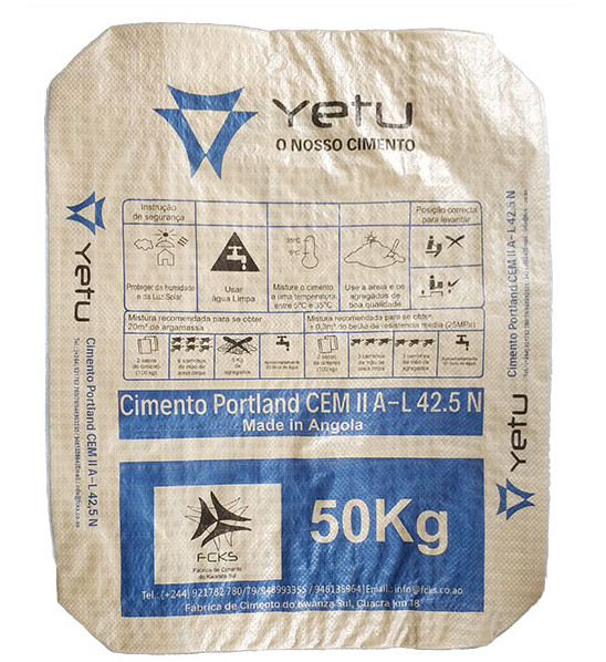 50kg PP Valve Bags Sand 300mm Printed Woven Polypropylene Sacks