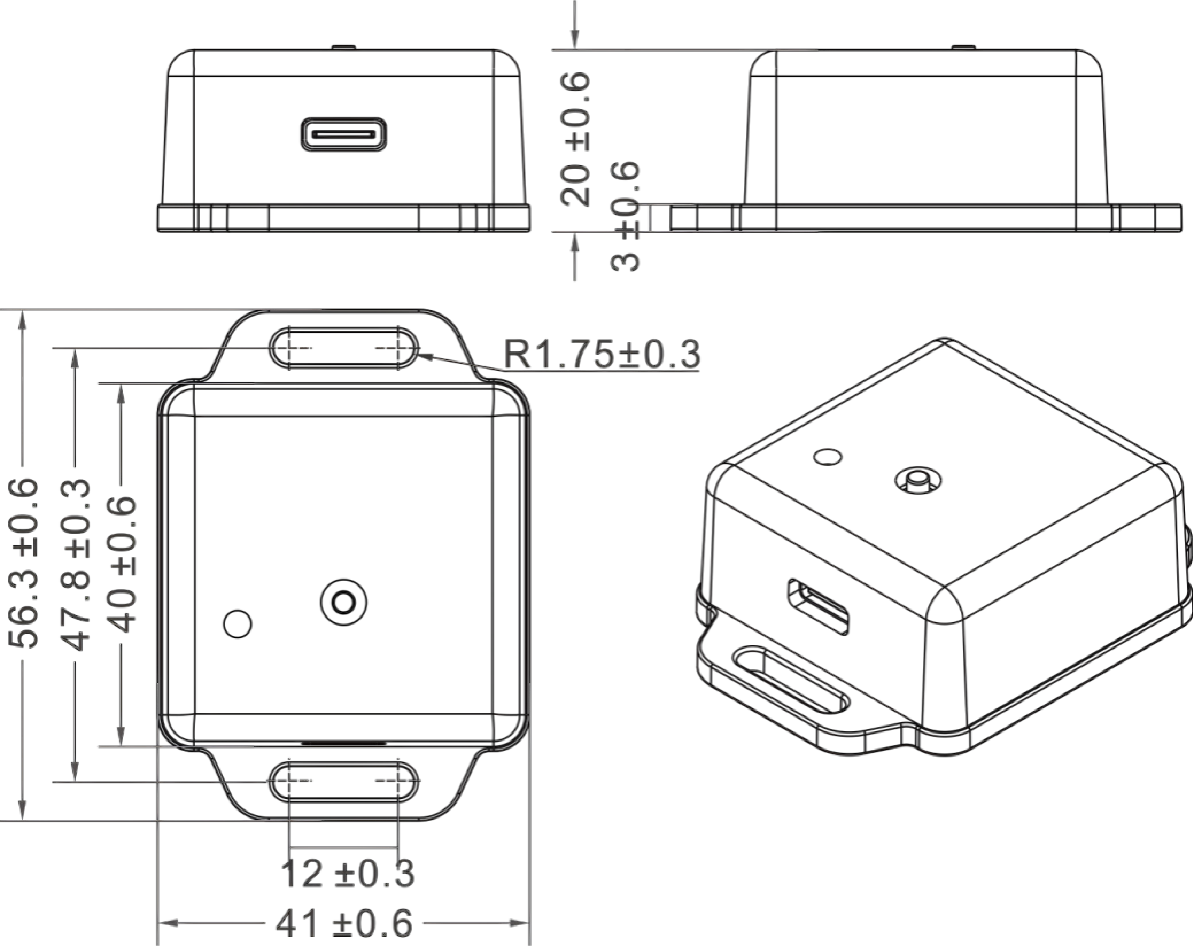 GMU100-BL Bluetooth Inclinometer Nine Axis AHRS Attitude Sensor DC 3.0-4.2V