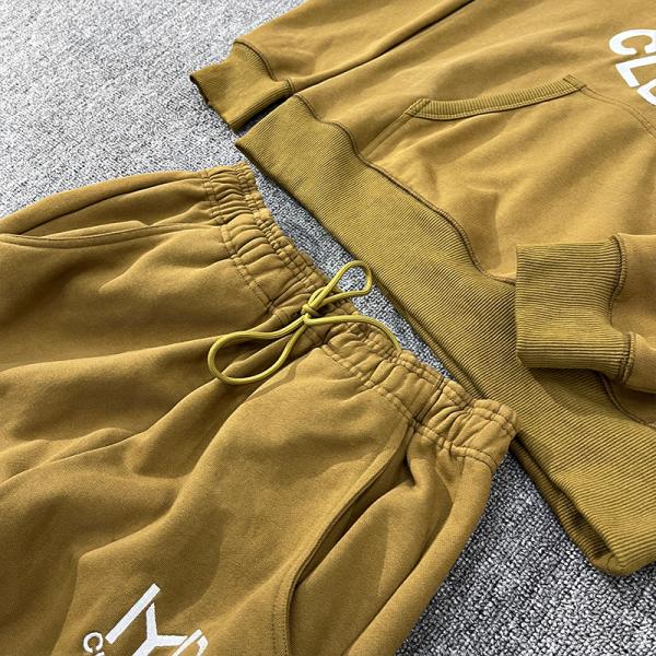 Custom Sweatsuit 100% Cotton Activewear Screen Logo French Terry Hoodie Joggers Sweatpants And Hoodie Set Tracksuit For Men