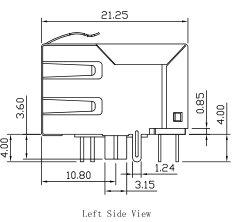 Крест 1-6605310-1 LPJ0049A76NL Rj45 Jack, с 8 диодами, СИД Buit в резисторах