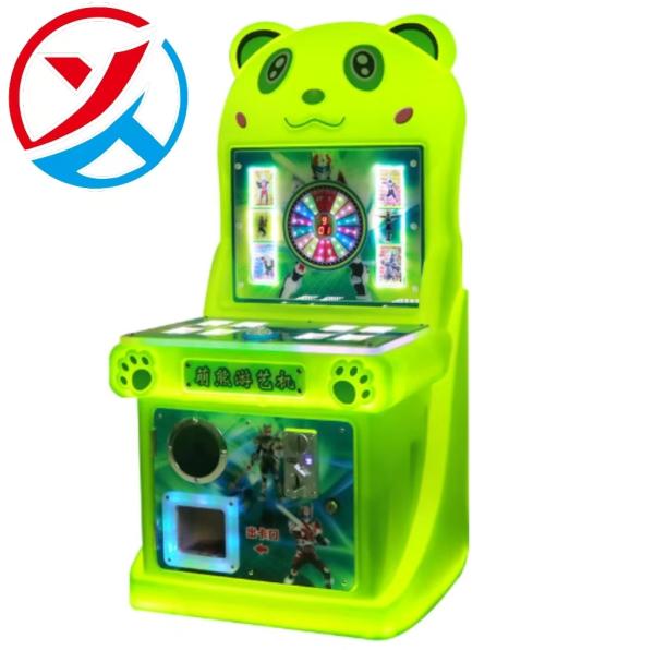 Máquina de cartas de tocadiscos individual de oso lindo, máquina de juego de arcade que funciona con monedas